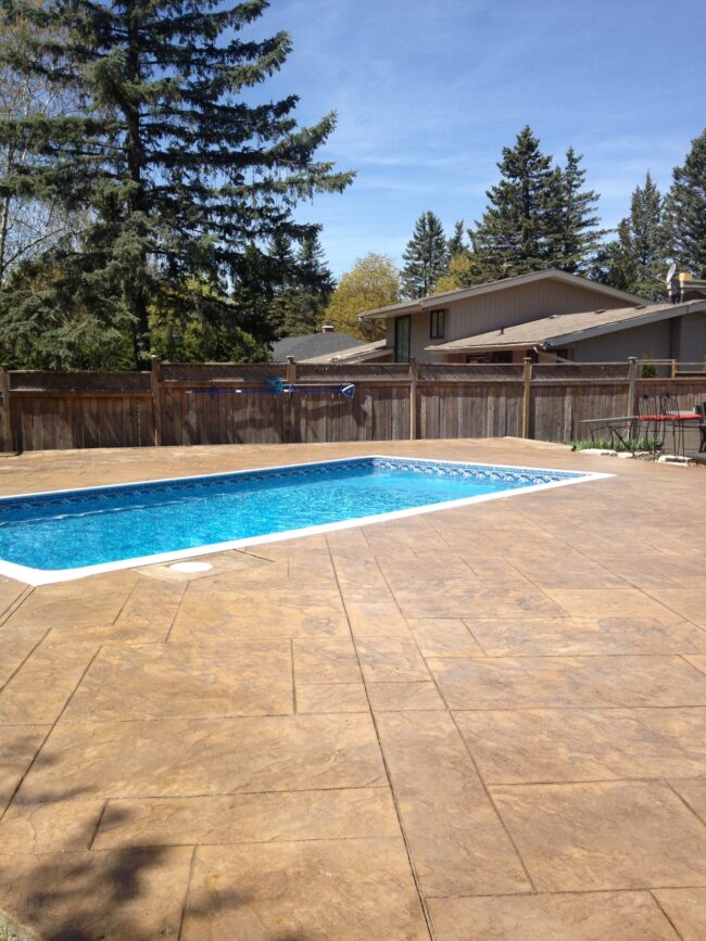 sealed concrete pool deck