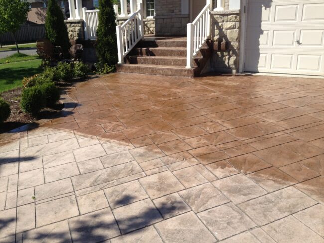 patterned concrete driveway sealing