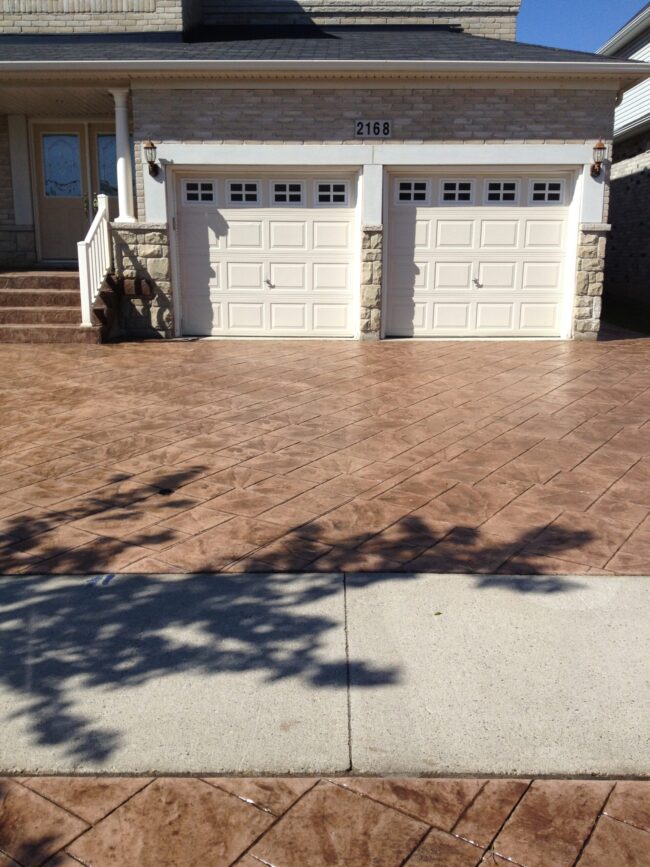 stamped concrete driveway sealing
