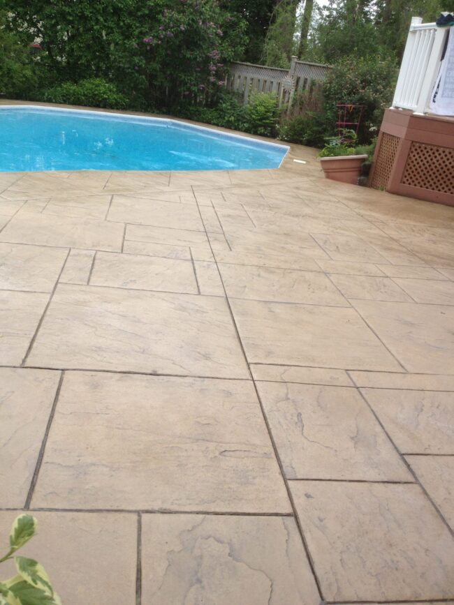 stamped concrete sealing
