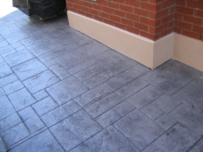 stamped concrete sealed